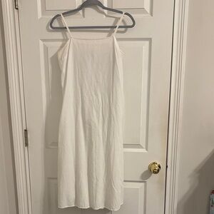 Japna Elegant White Midi Dress